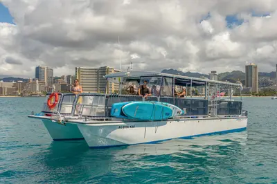 Honolulu Private Reef Fishing and Snorkeling Charter on the Aloha Kai Catamaran — Tradewind Charters