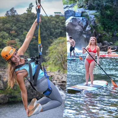Umauma Falls Zip N Dip: 9-Line Zipline, Waterfall Swim and Kayak Combo — Umauma Falls & ZipLine Experience